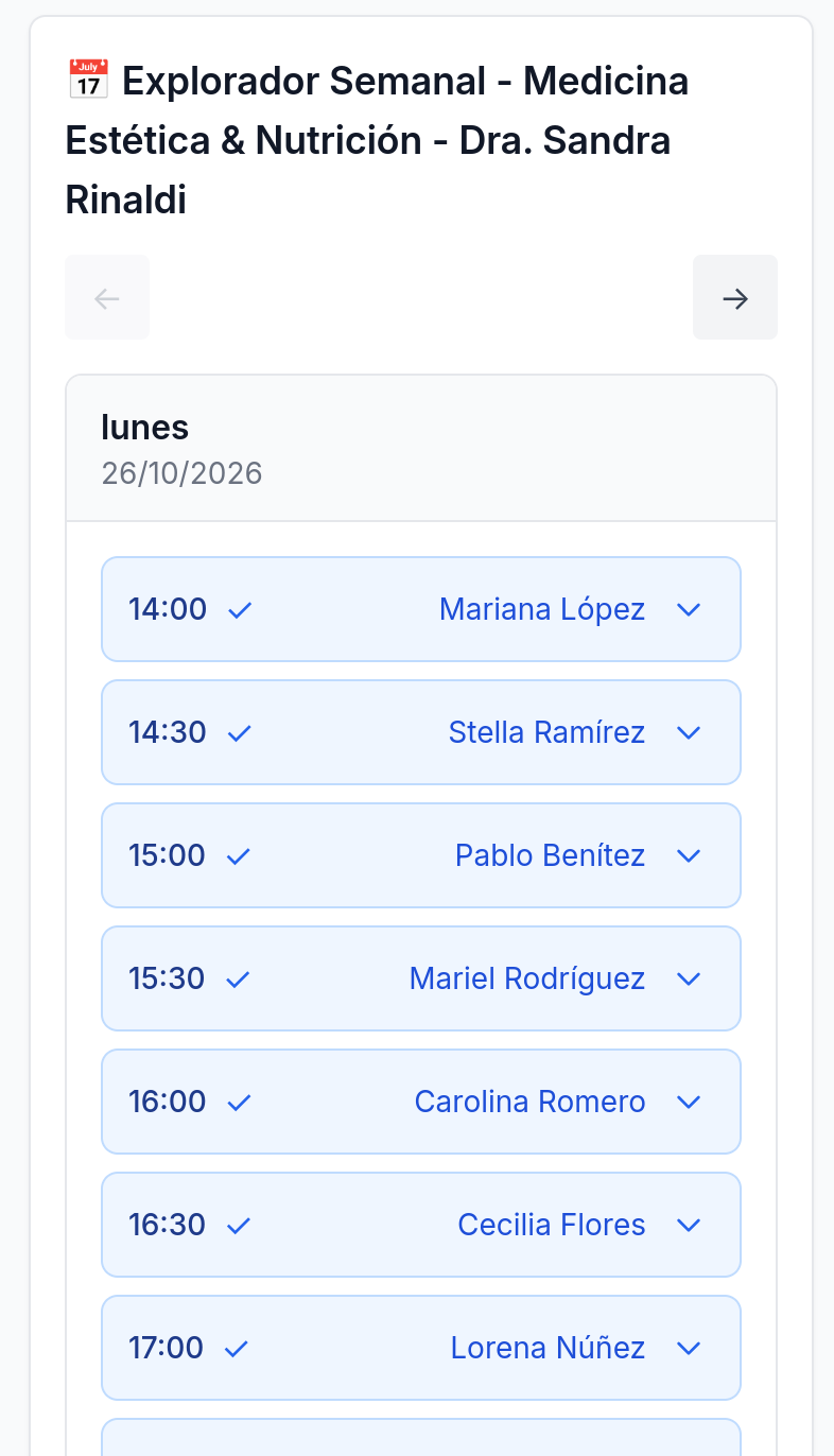 Explorador semanal en el celular